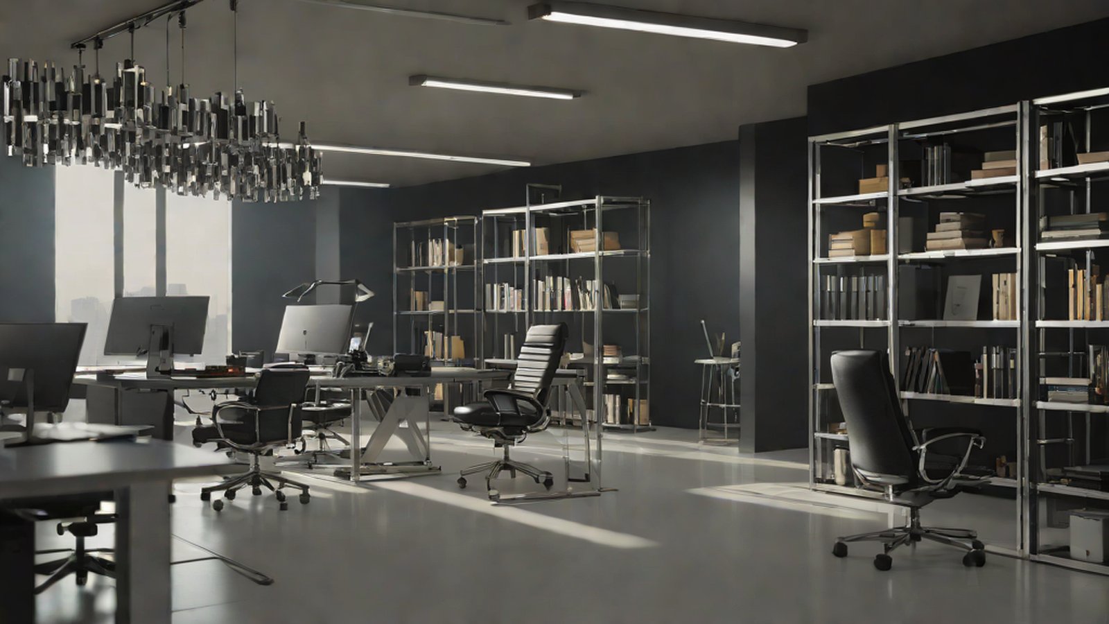 우주 공간에서 중력을 거슬러 떠오르는 코드 조각들과 이를 조절하는 미래지향적인 개발자의 손길