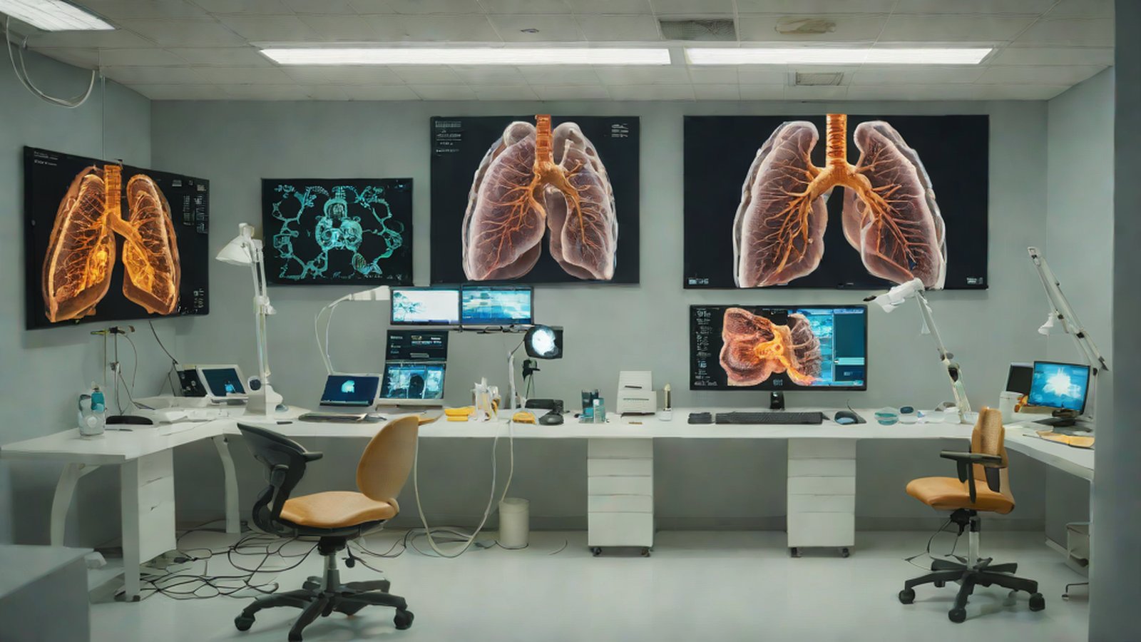 形象化展示人工智能分析医疗数据的图片