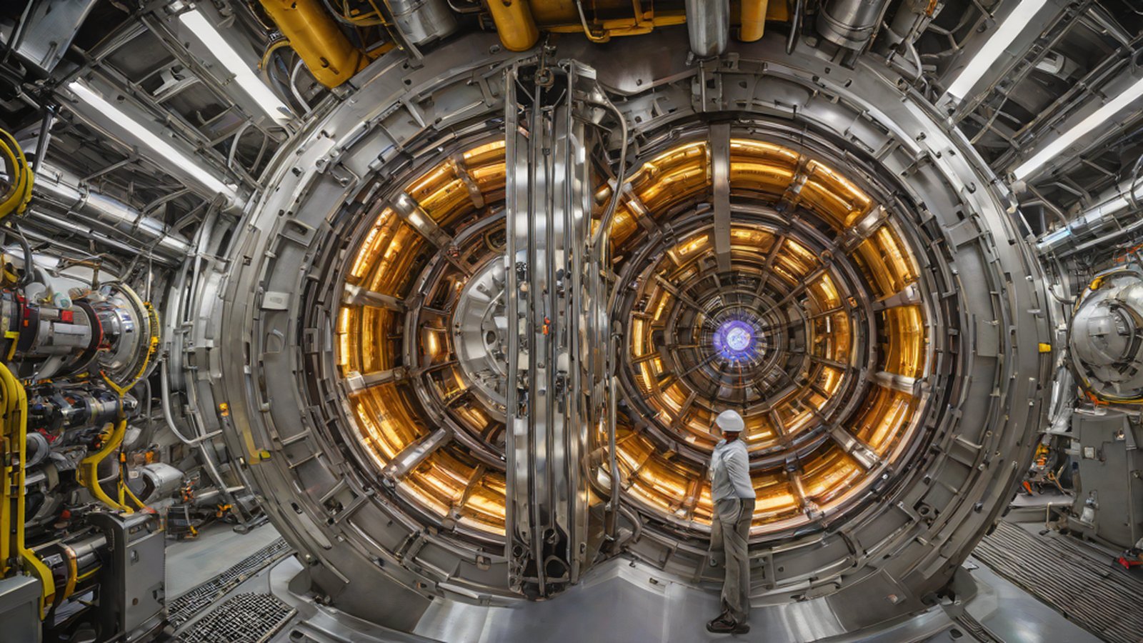 形象化展示核融合反應爐內部的高溫電漿正由人工智慧精確控制的影像