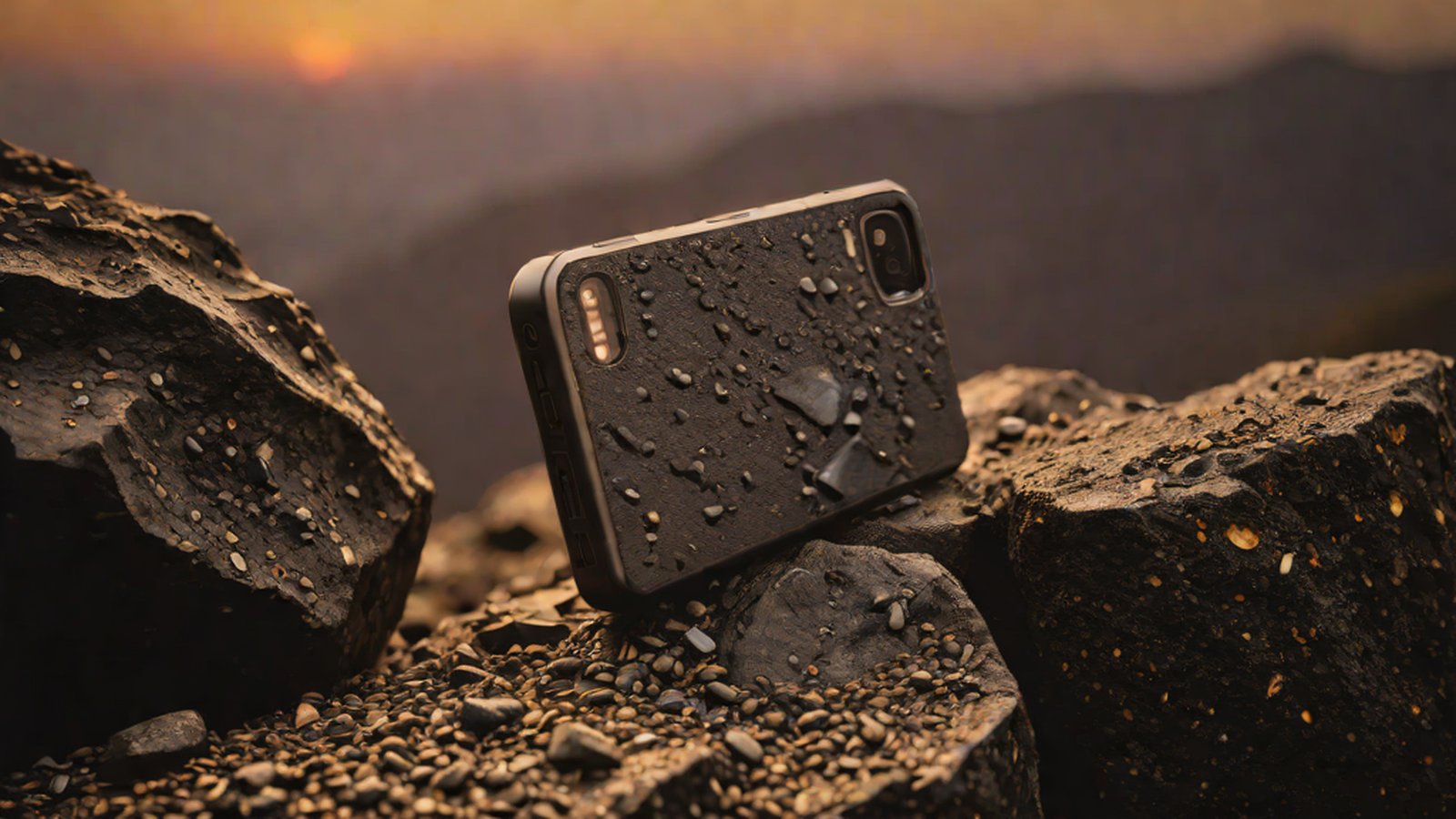 スマートフォンの画面上でテキスト、画像、音波、ビデオのアイコンが有機的に連携して動作する様子をイメージした画像