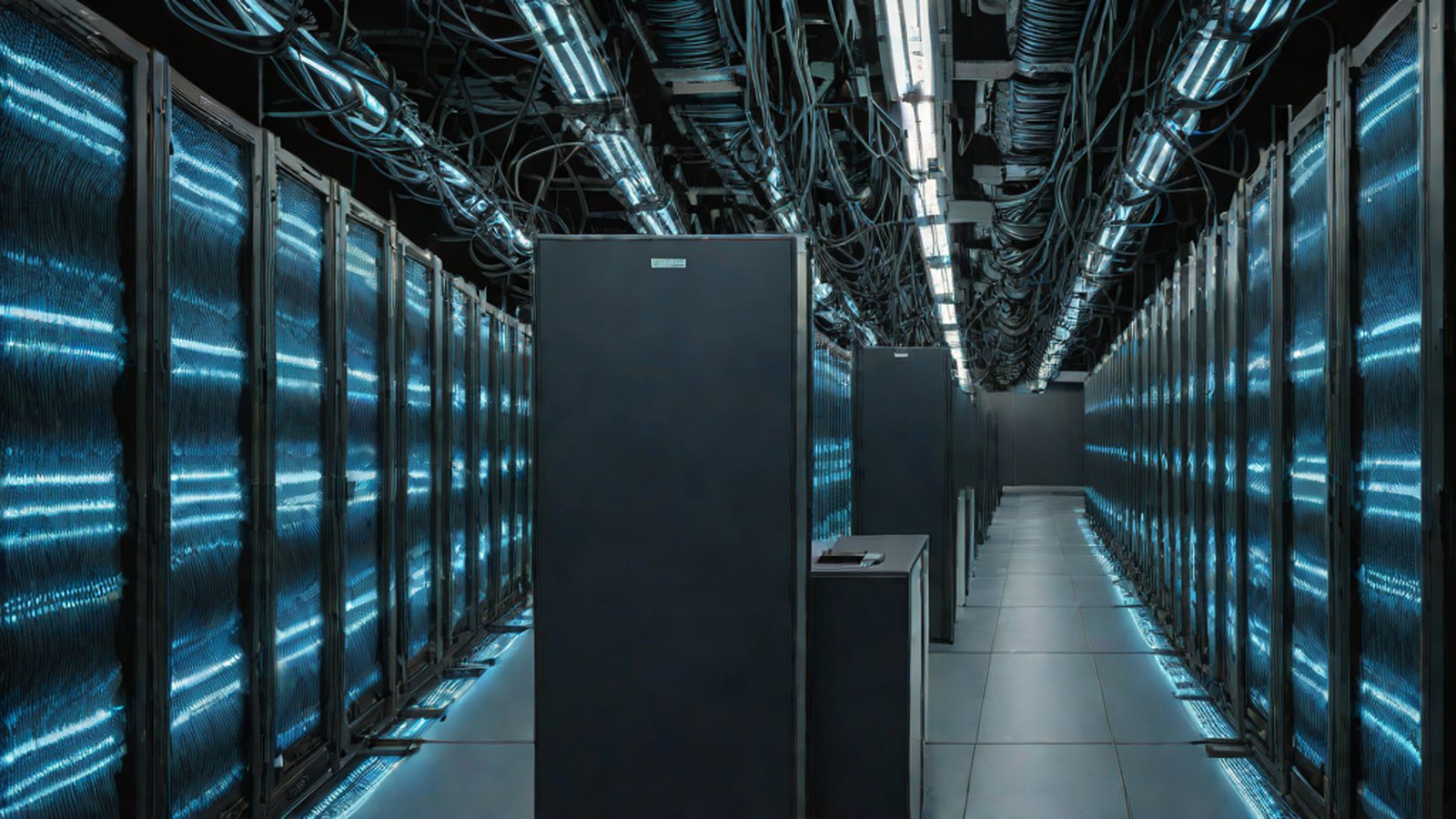 在黑暗背景中發光的未知球體被鎖鏈束縛的樣子，象徵著強大但受控的技術力量