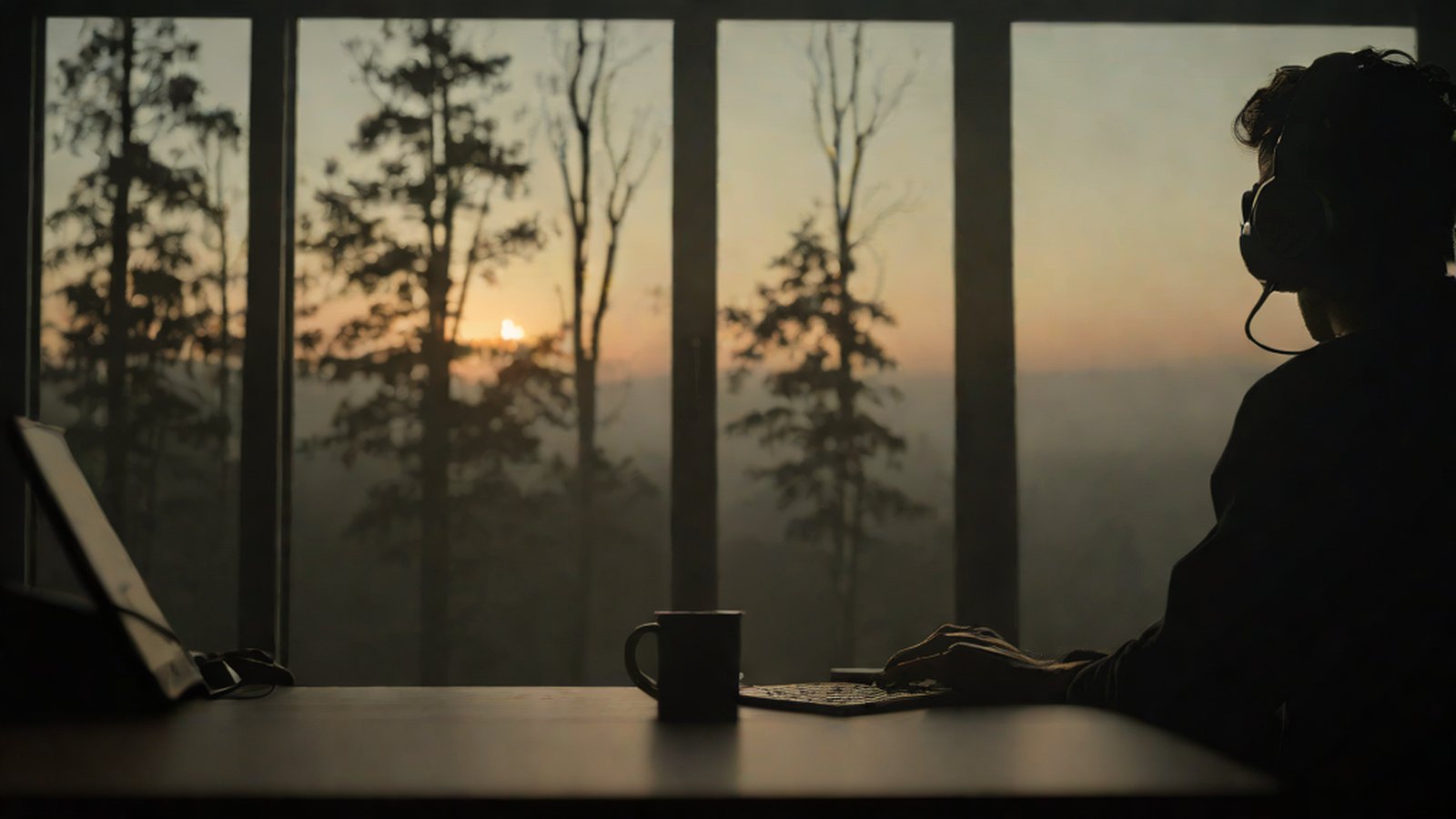 AI generating music on a smartphone screen with colorful soundwave graphs and musical notes blooming.