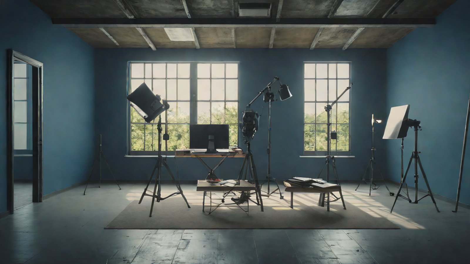 AIがテキストと画像を同時に生成し、クリエイティブな作業を支援する様子をイメージした画像