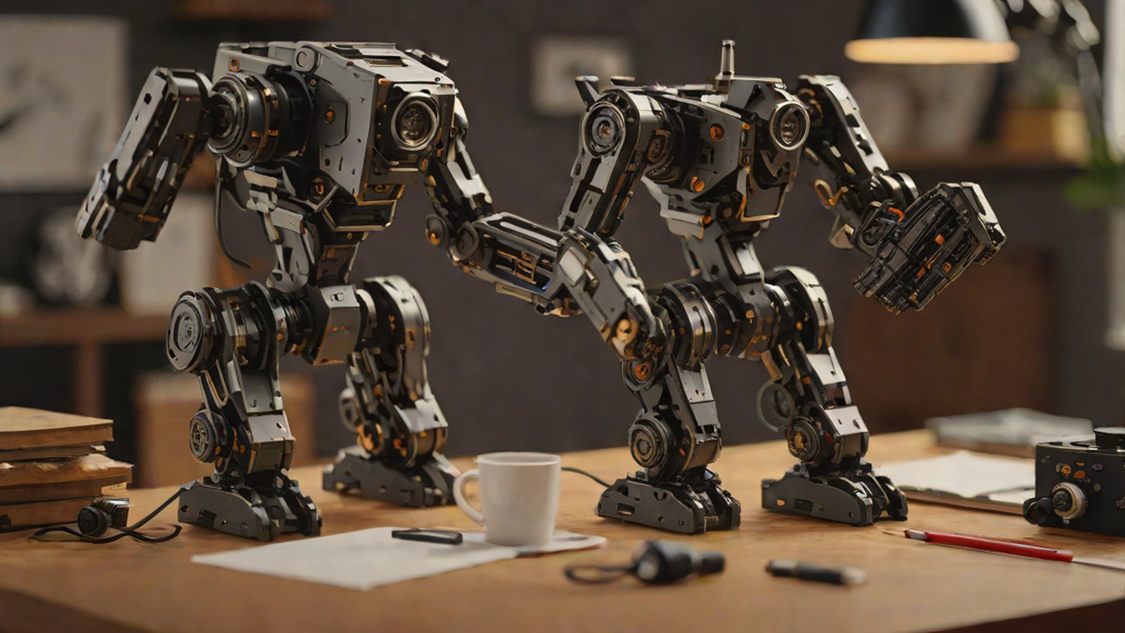 智能机器人与人自然互动，搬运物品或执行任务的场景