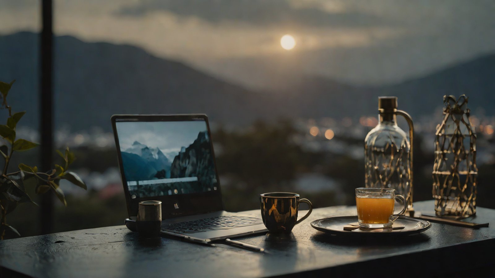 スマートフォンの画面の中で、多様なデータ（画像、音声、テキスト）が有機的に繋がり、輝く人工知能の姿を形どったイメージ