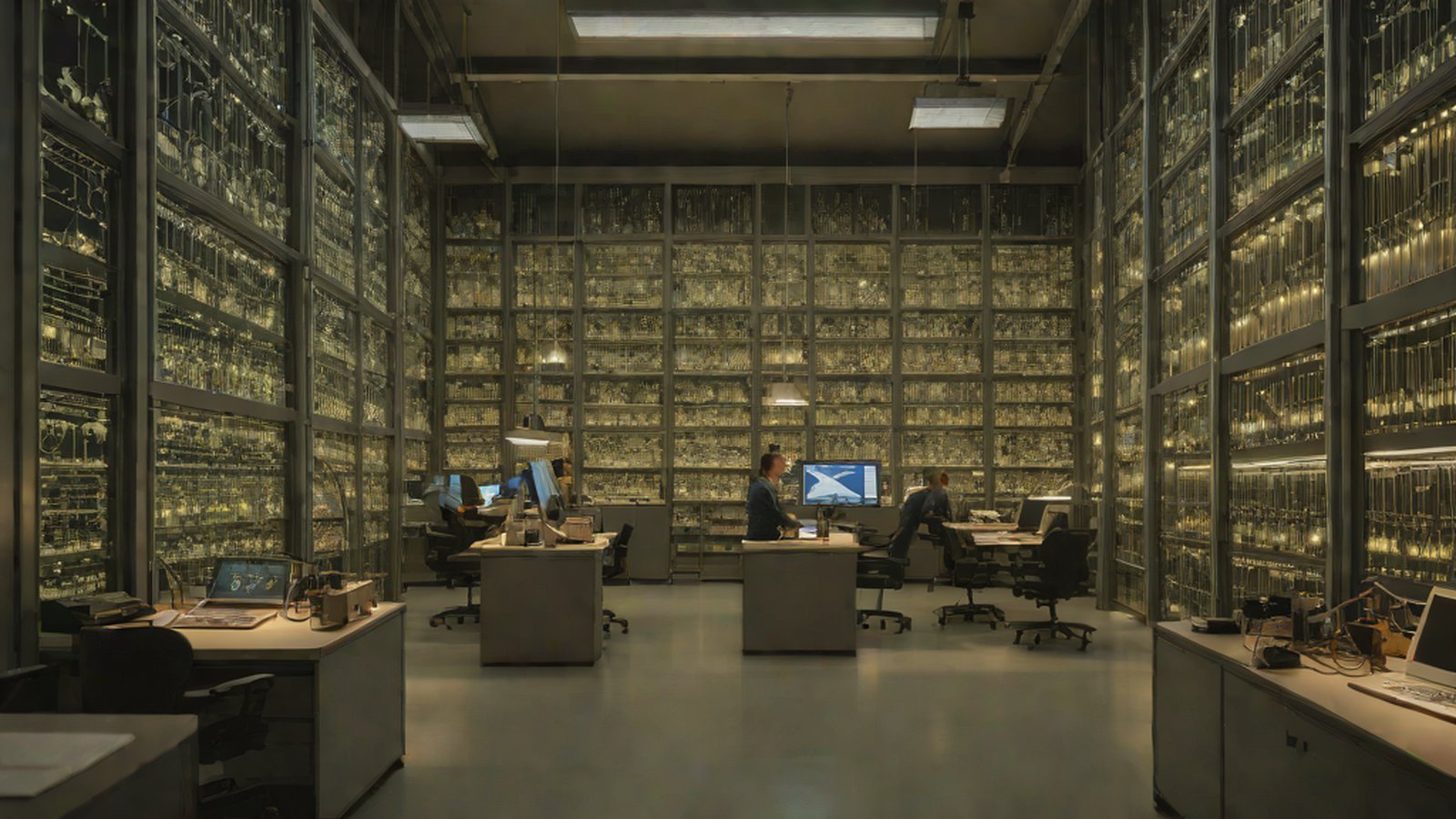 A graphic showing a glowing light bulb connected to a neural network within a complex maze, visually representing the AI's deep thinking process.