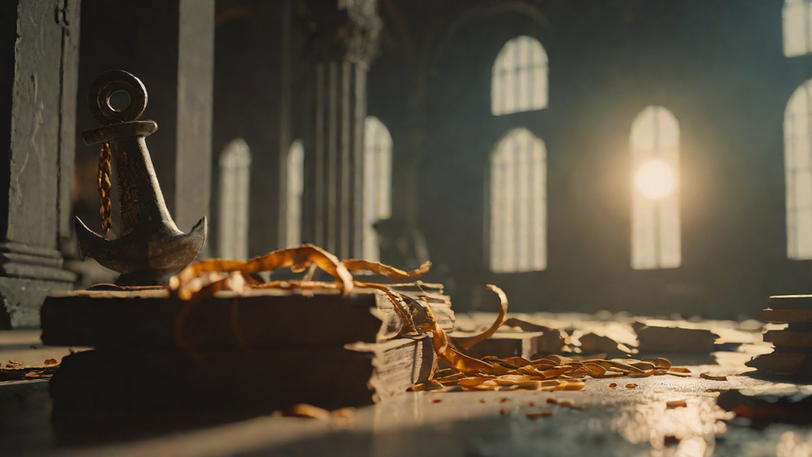 An image depicting an AI holding a magnifying glass to find the truth among numerous documents.