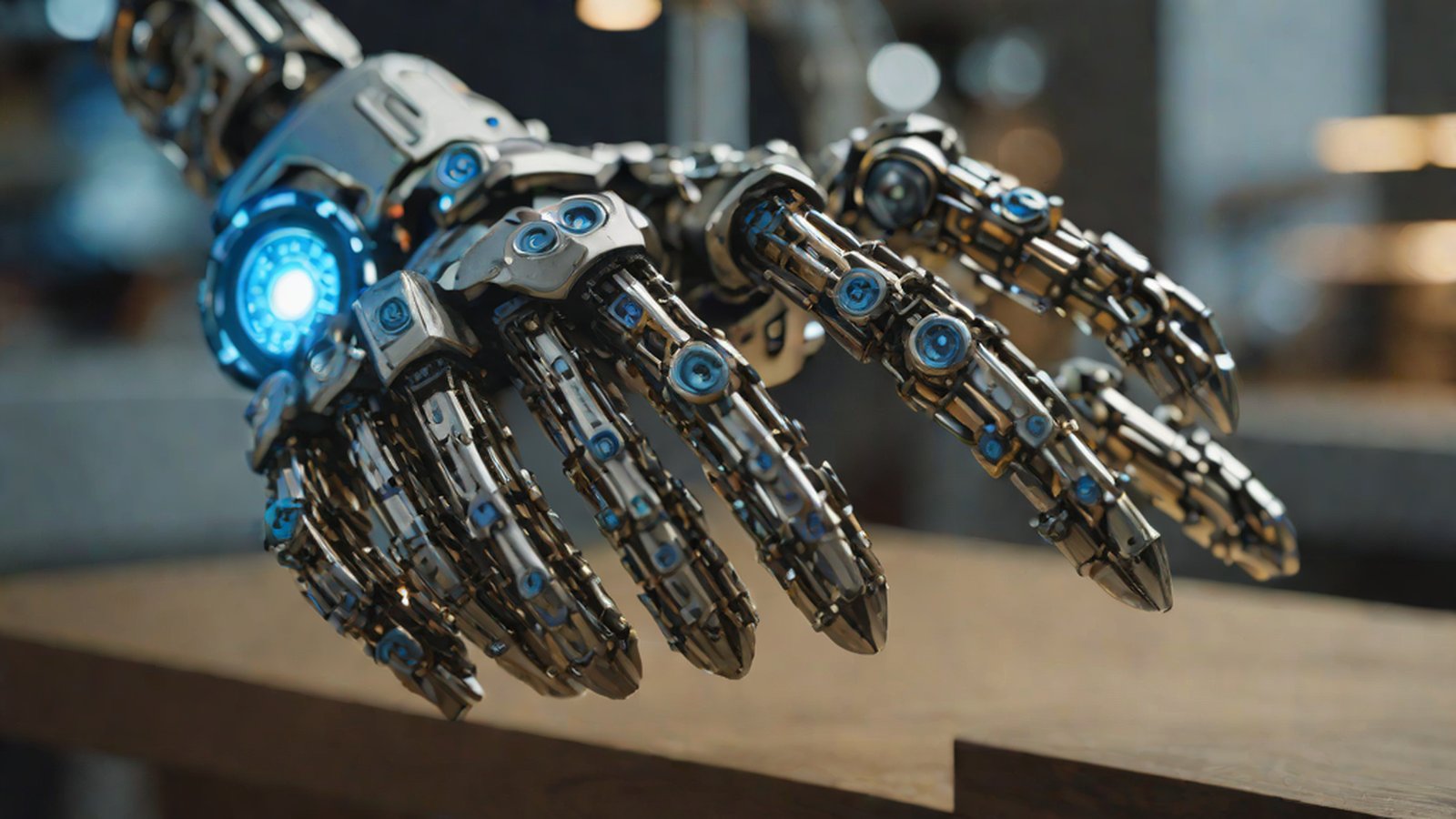 실제 환경에서 인간과 상호작용하며 복잡한 작업을 수행하는 지능형 로봇의 모습