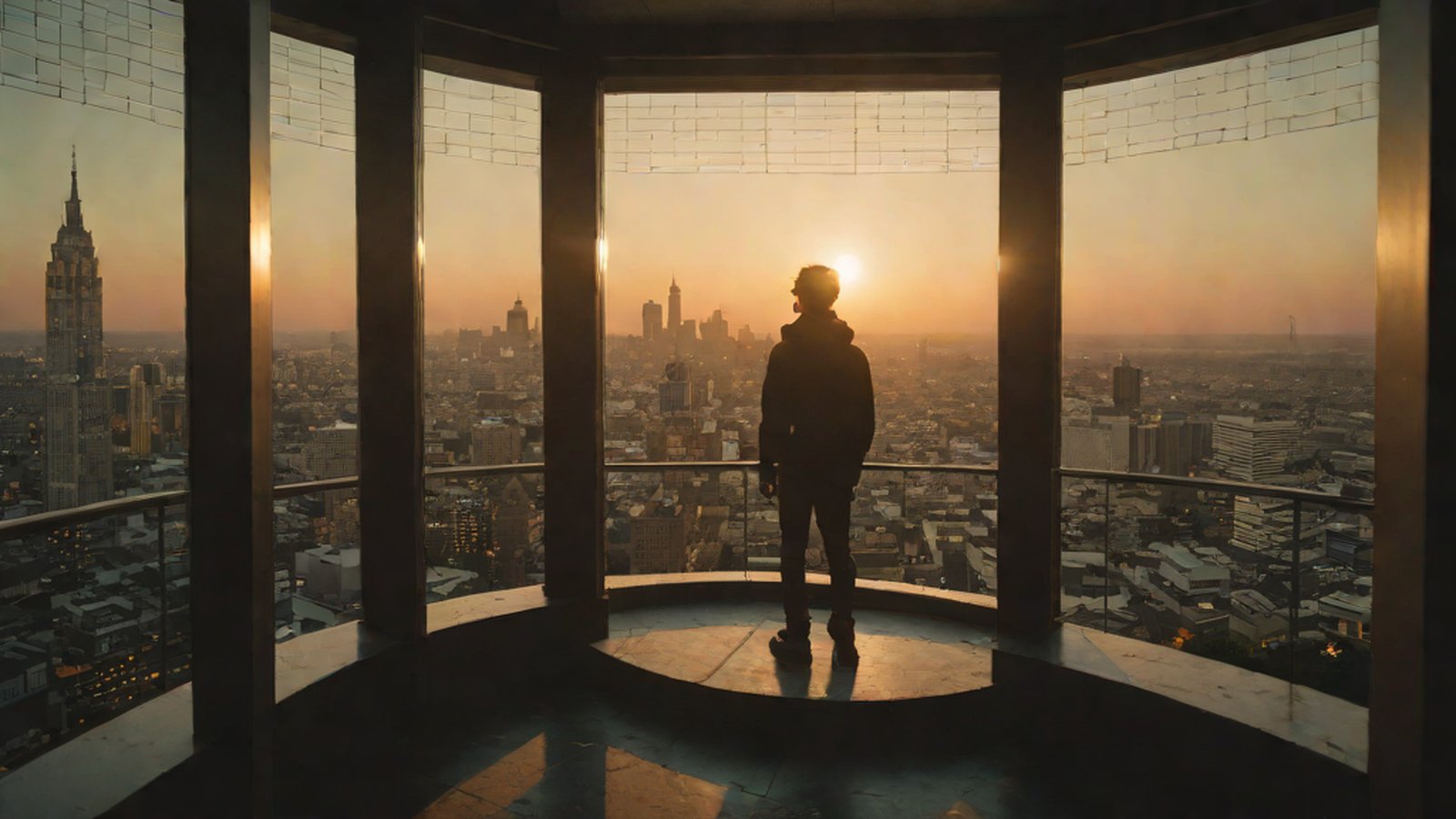 A futuristic AI assistant integrated into a user's daily life, handling complex planning and communication