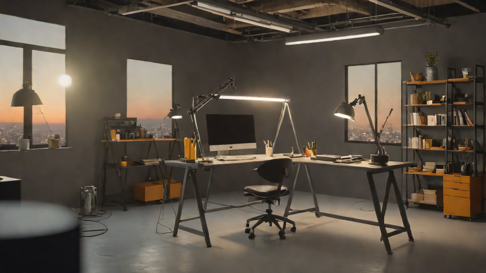 사람이 컴퓨터 앞에서 말로 설명하자 화면에 멋진 모바일 앱 디자인이 실시간으로 그려지는 모습