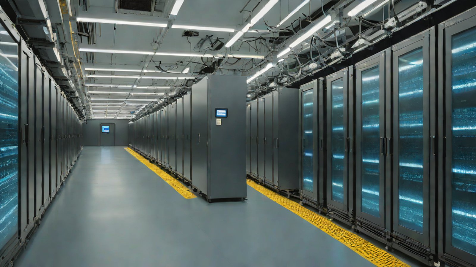 An image depicting a glowing AI core at the center, with complex circuit diagrams and code branches intertwined and growing like tree roots.