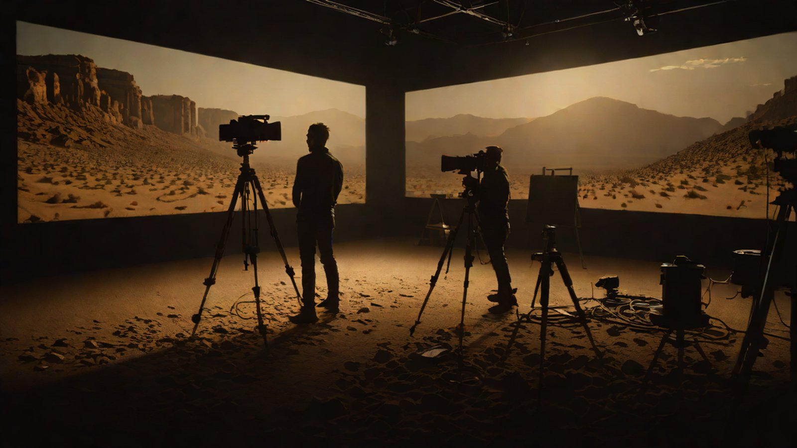 AI 生成的華麗影片與圖像在創作者指尖展開的模樣