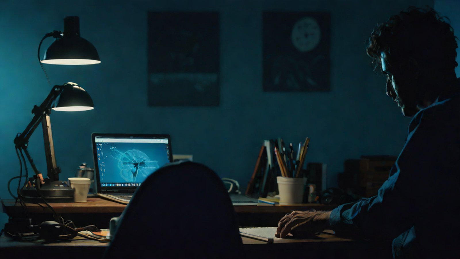 컴퓨터 화면에 결제 오류 메시지가 떠 있고, 그 앞에 좌절한 표정으로 앉아 있는 사용자의 뒷모습.