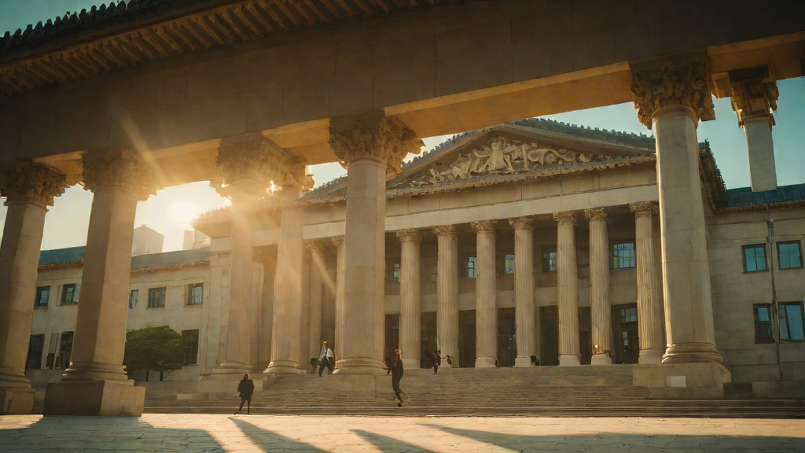 Illustration depicting a red arrow indicating rising interest rates and coins in front of the Bank of Korea building