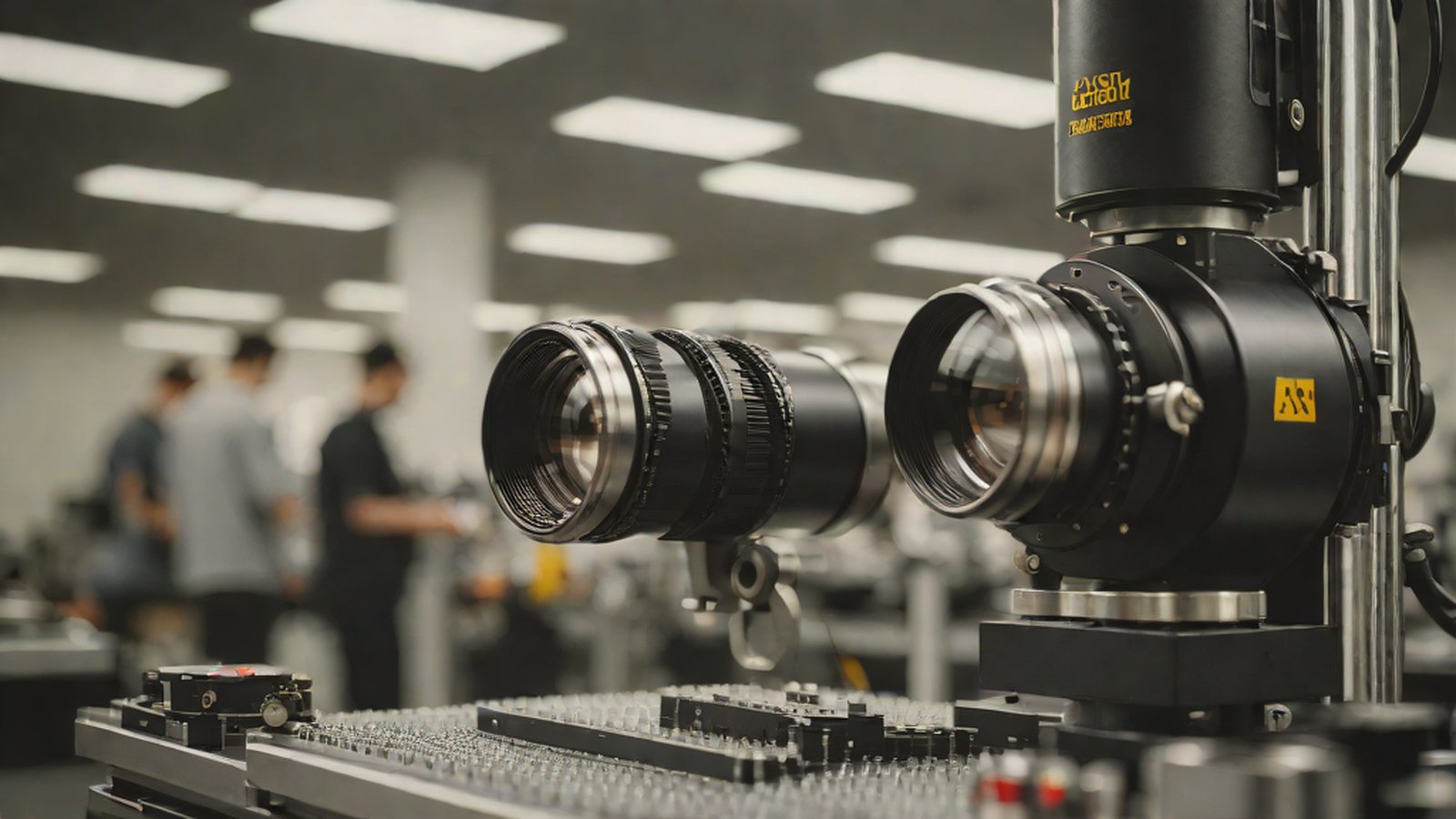 An image depicting a robot's eye or camera lens connected by digital code, representing a new way of perceiving the world.
