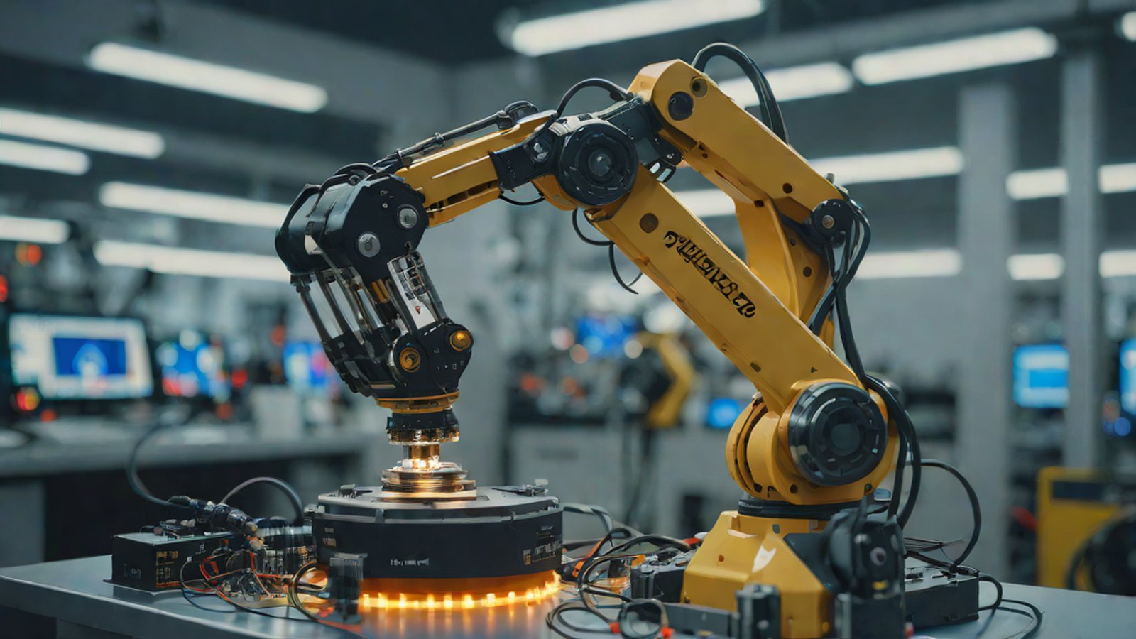 A futuristic scene where AI Claude is performing data analysis over engineering blueprints