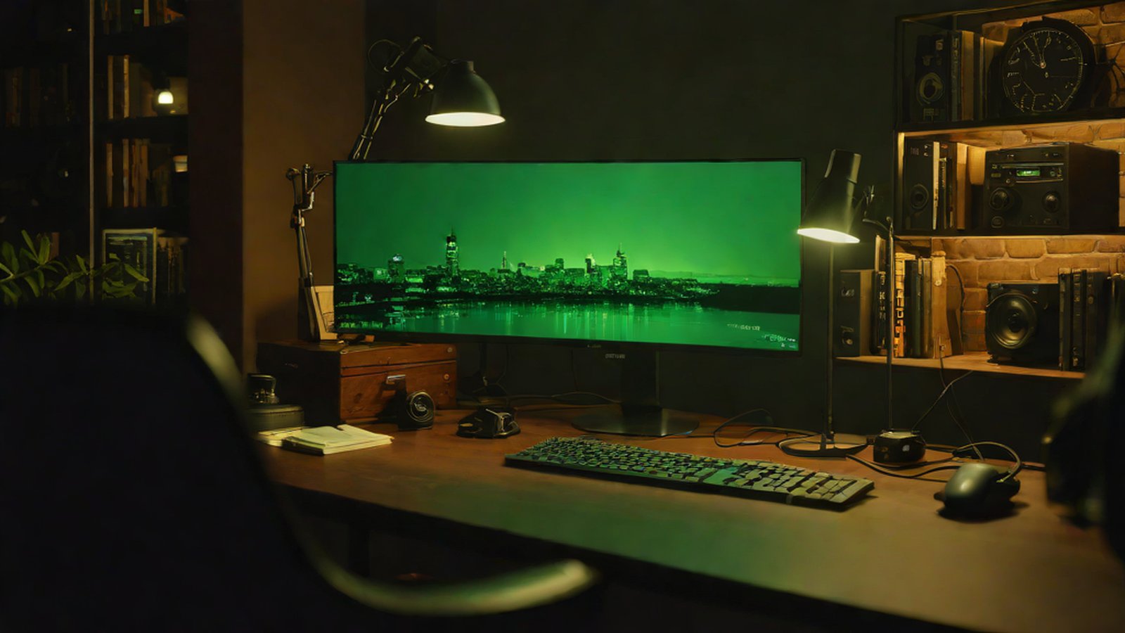 數位藝術，呈現了在電腦螢幕前進行私人對話的場景