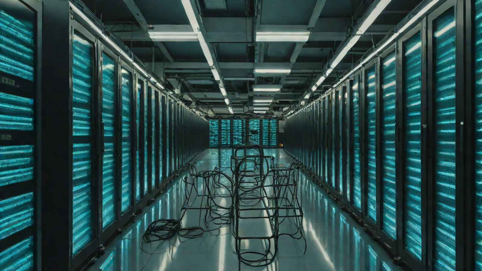 Google DeepMindのロゴと抽象的なAIネットワークが調和した画像