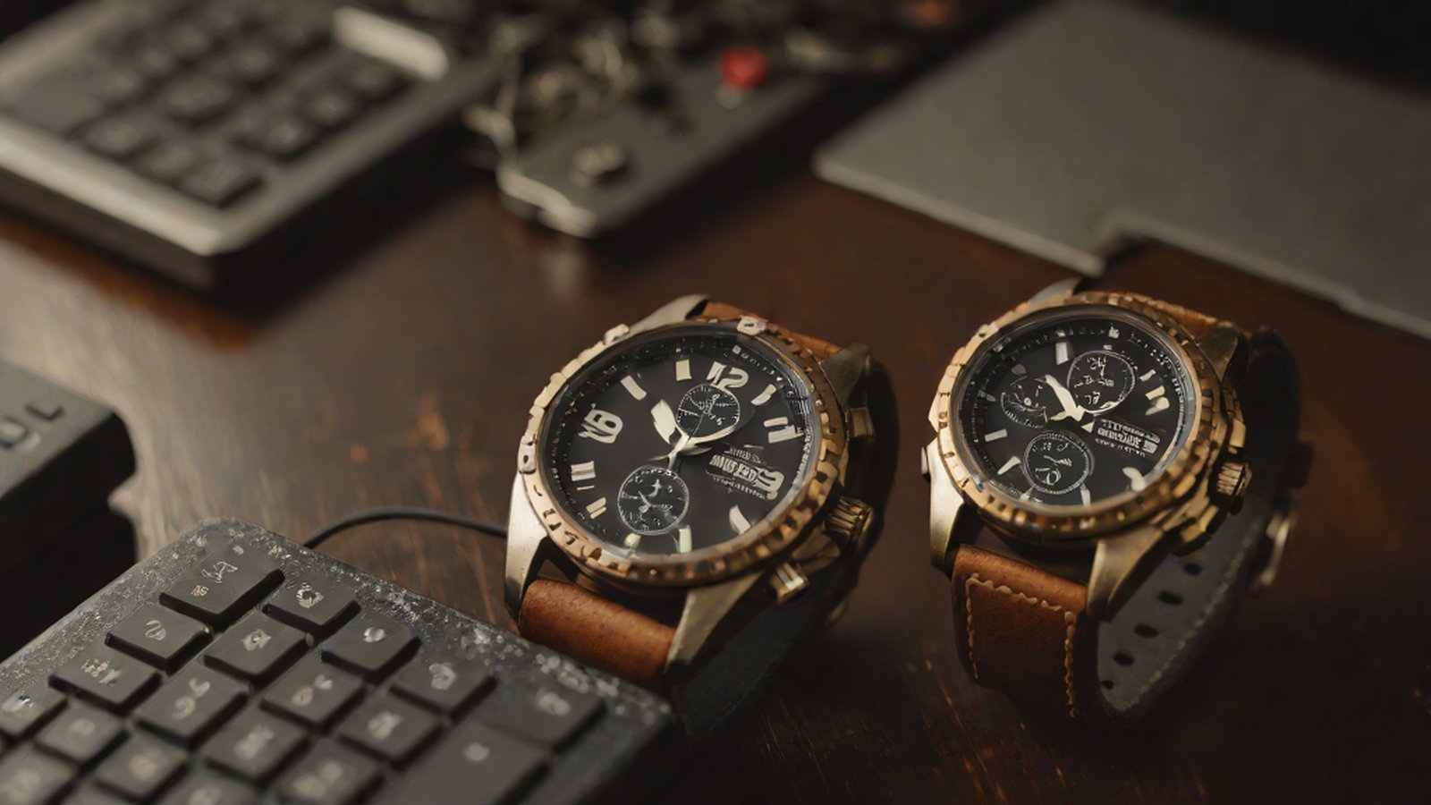 A photo of a $27 PineTime smartwatch featuring a custom Casio-style watch face created using Claude AI.