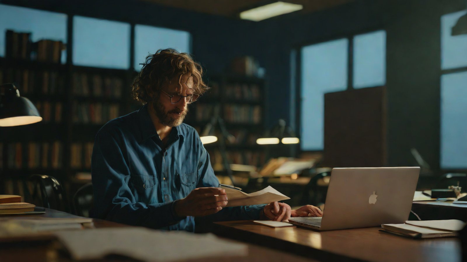 A teacher using a tablet in a classroom to prepare for a lesson using AI