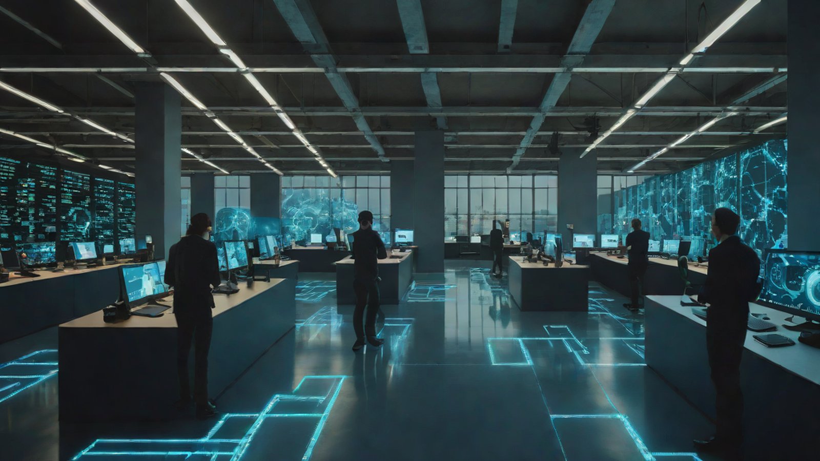 A visual representation of Claude 5.1, where complex data and code spread out like digital patterns across the screen