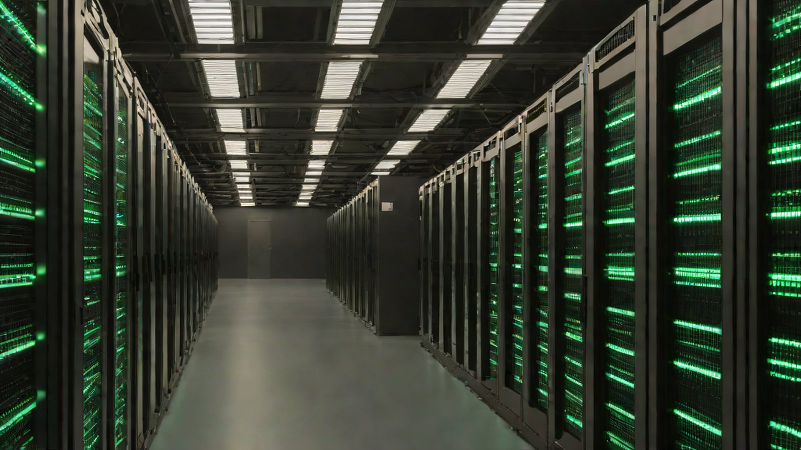 最新のAI技術を象徴する抽象的なデジタルネットワークのイメージ
