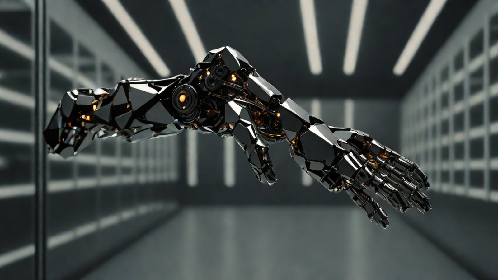 An illustration visualizing an AI agent piecing together complex puzzle pieces to grasp an invisible structure.