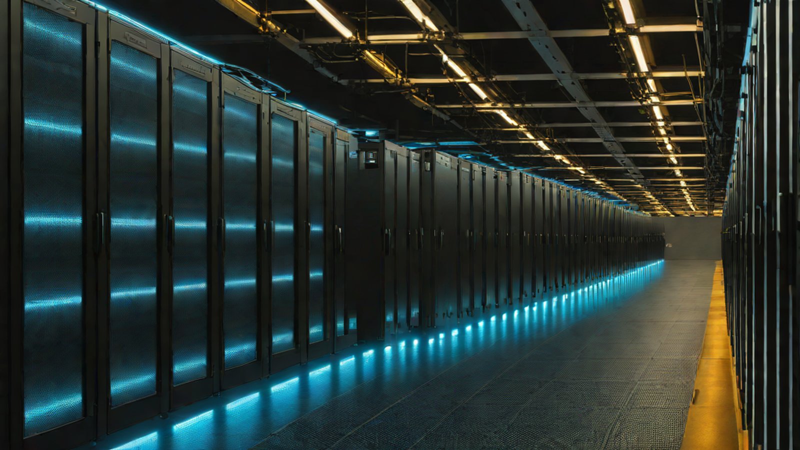 2つの巨大言語モデルがテキストメッセージなしで内部データを直接接続し、情報を交換する様子を形象化した概念イメージ