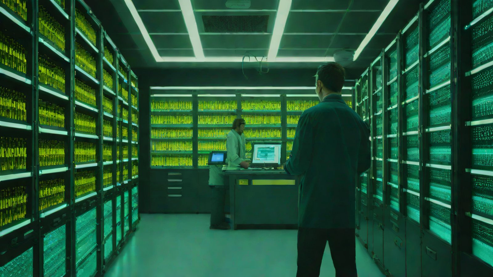 An image capturing a modern laboratory setting where complex data is being analyzed through the Claude Science workbench