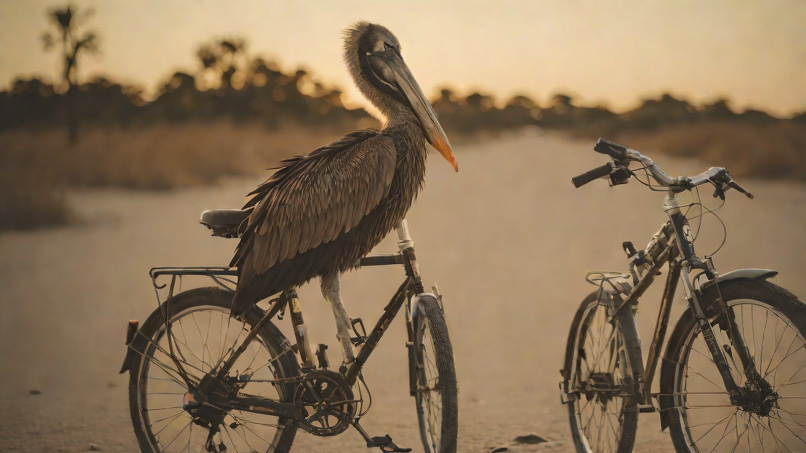 AI chatbot generating a picture of a pelican riding a bicycle