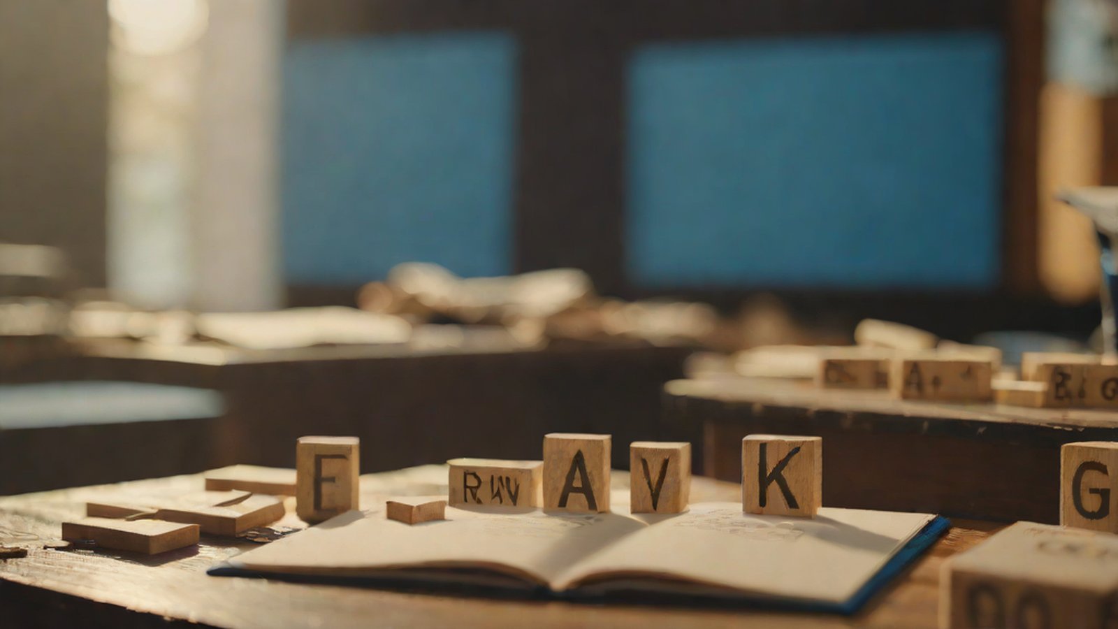 A young child happily learning letters while playing with colorful alphabet cards