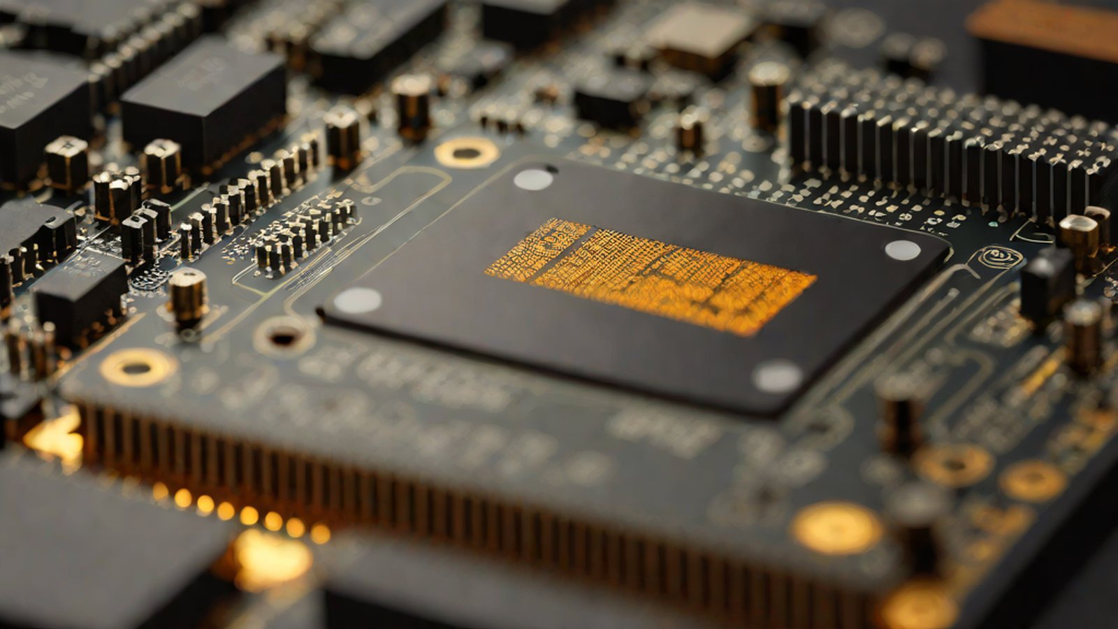 A graphic showing an image recognition algorithm running on a small circuit board.