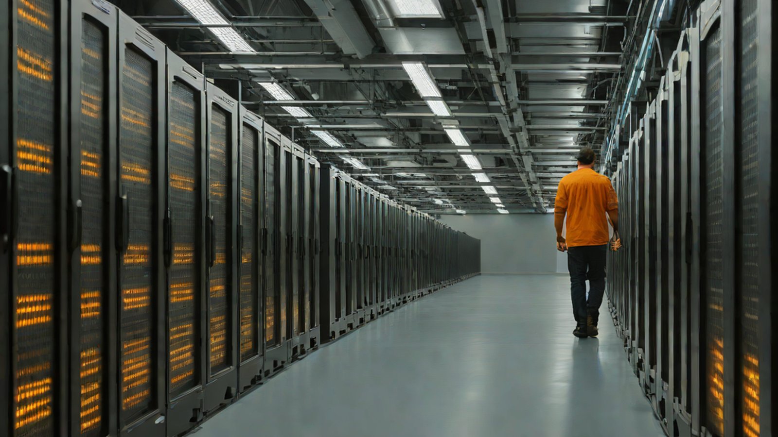 A futuristic image symbolizing the cooperation between two tech companies, with the OpenAI and Oracle logos placed side-by-side.